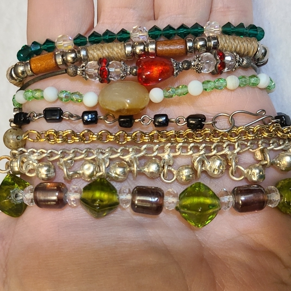 Bracelets and ankle bracelet lot 8 total